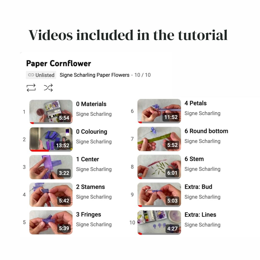 Paper Cornflower Tutorial