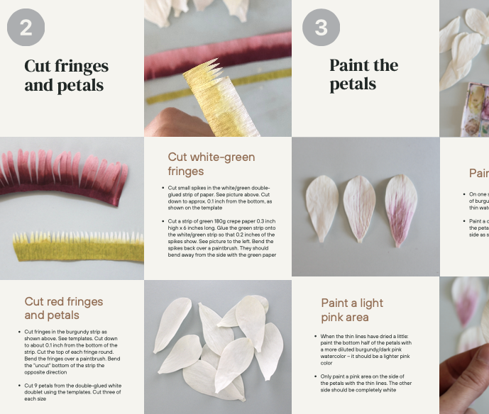 Paper magnolia tutorial
