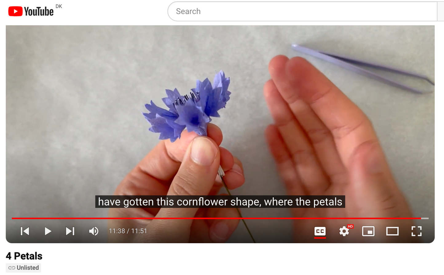 Paper Cornflower Tutorial