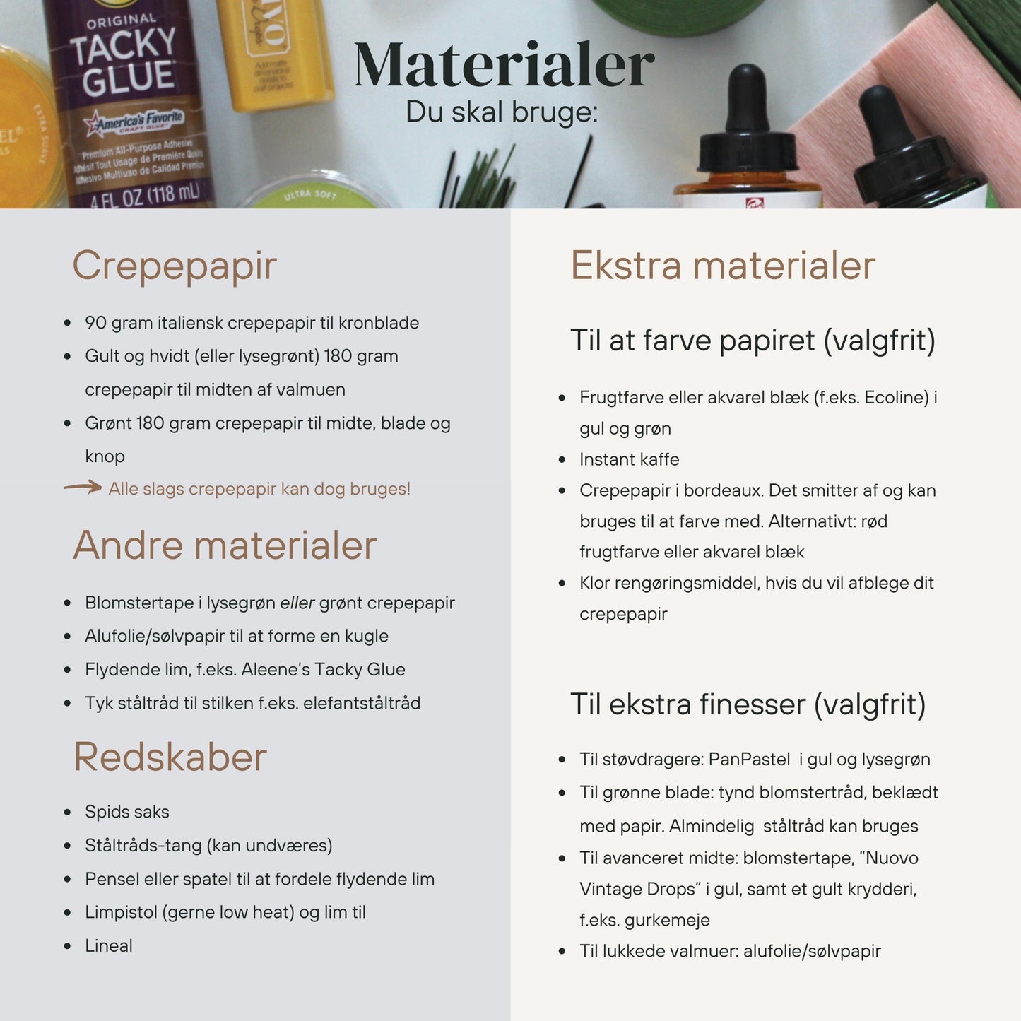Valmue opskrift - begynder
