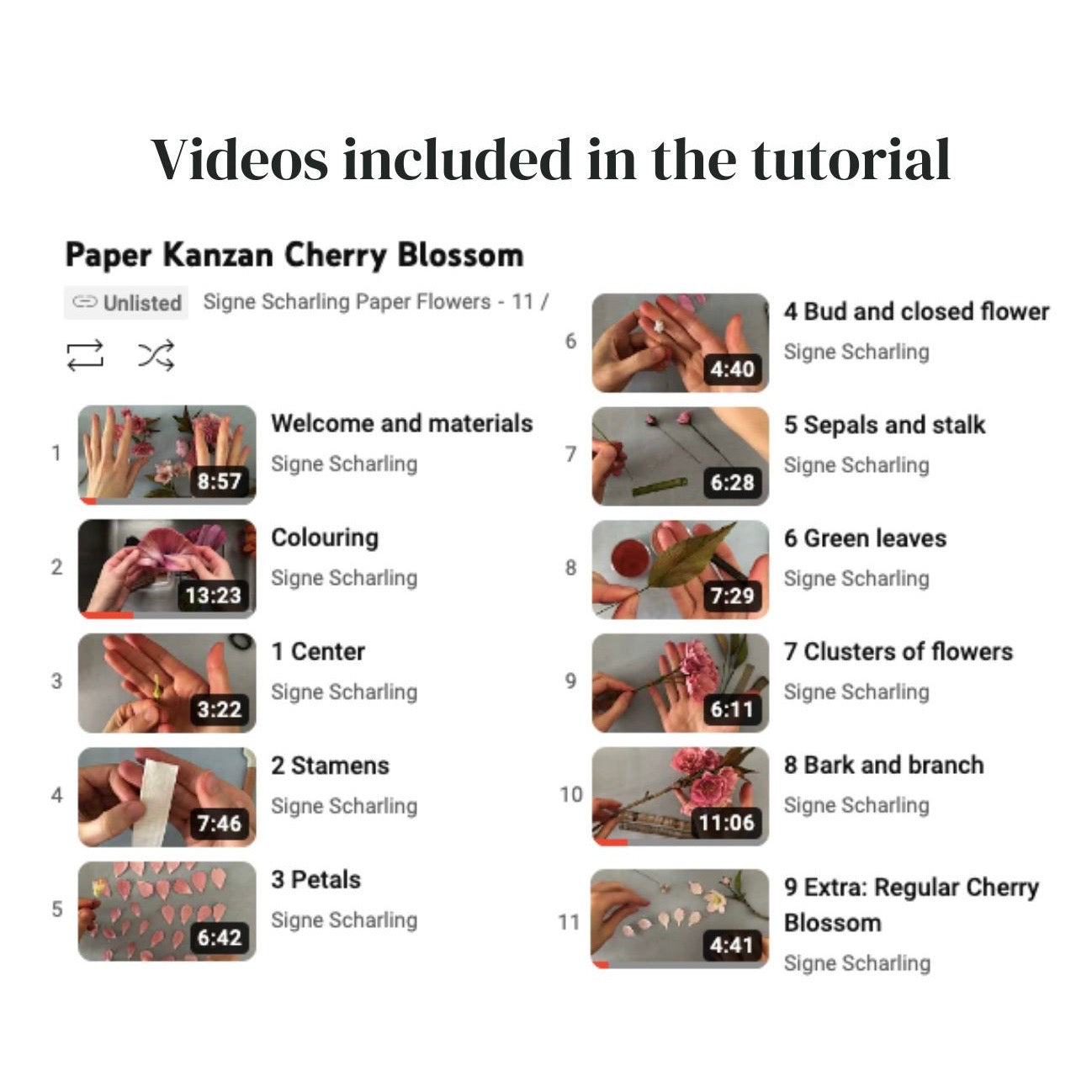 Paper Kanzan Cherry Blossom Tutorial