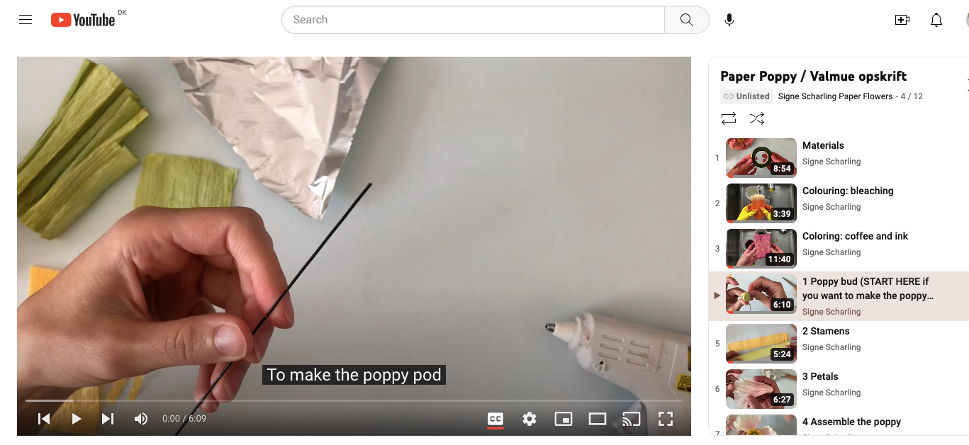 Paper poppy tutorial 