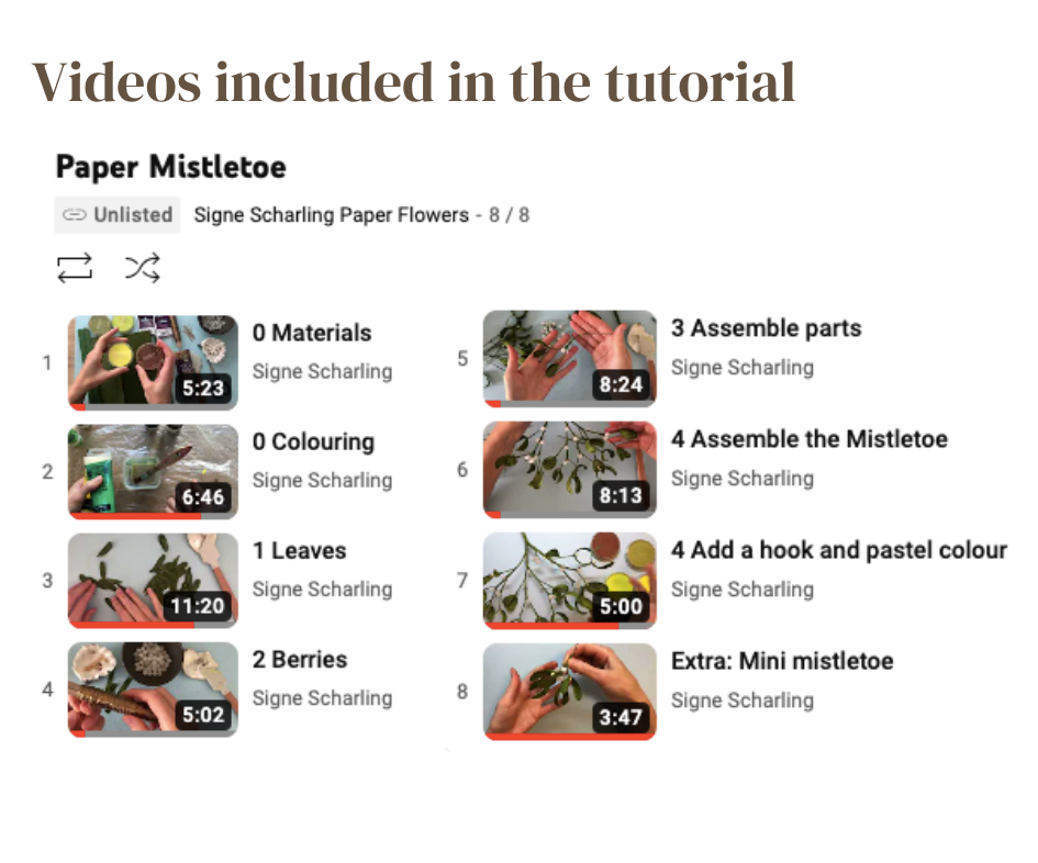 Paper Mistletoe Tutorial 